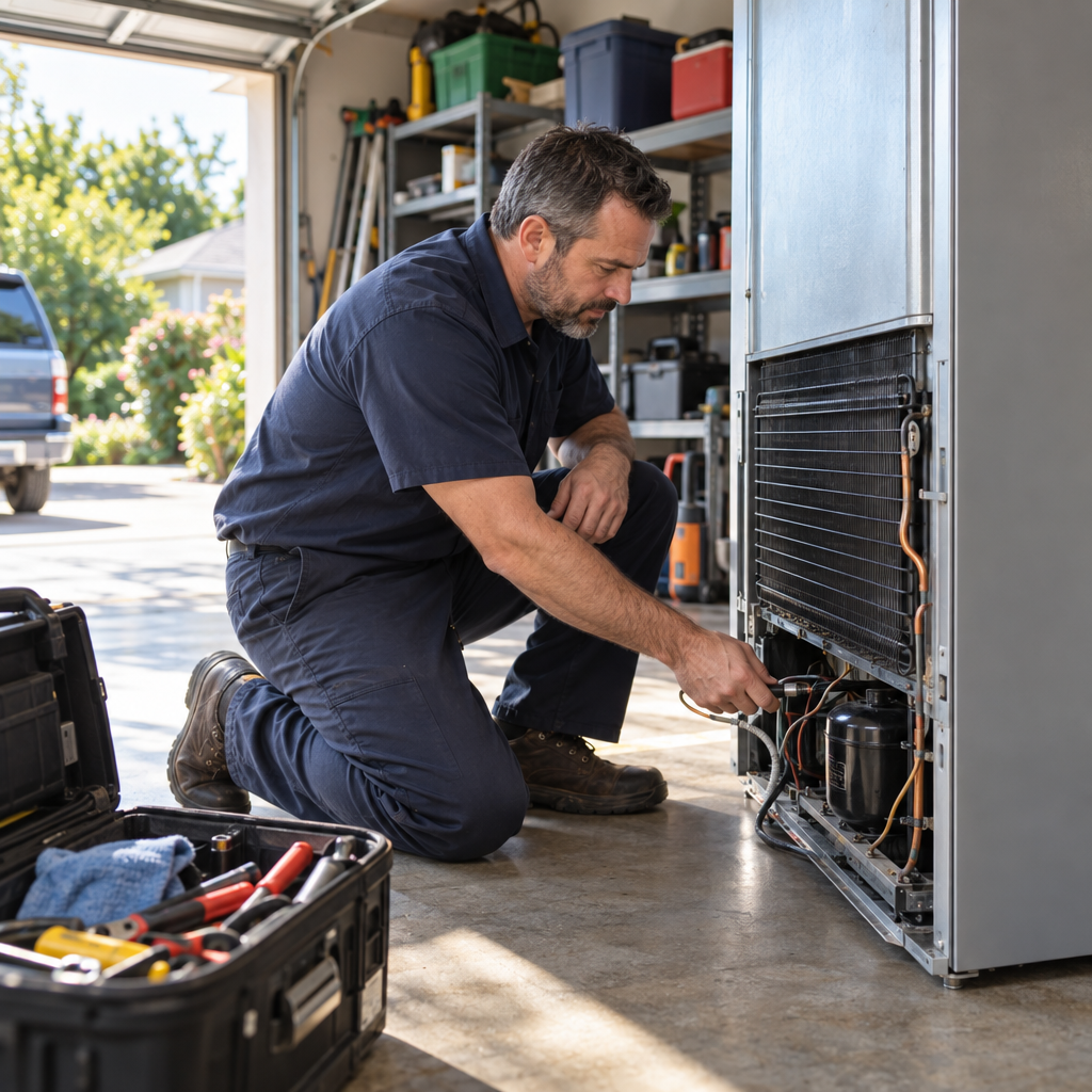 Garage refrigerator repair