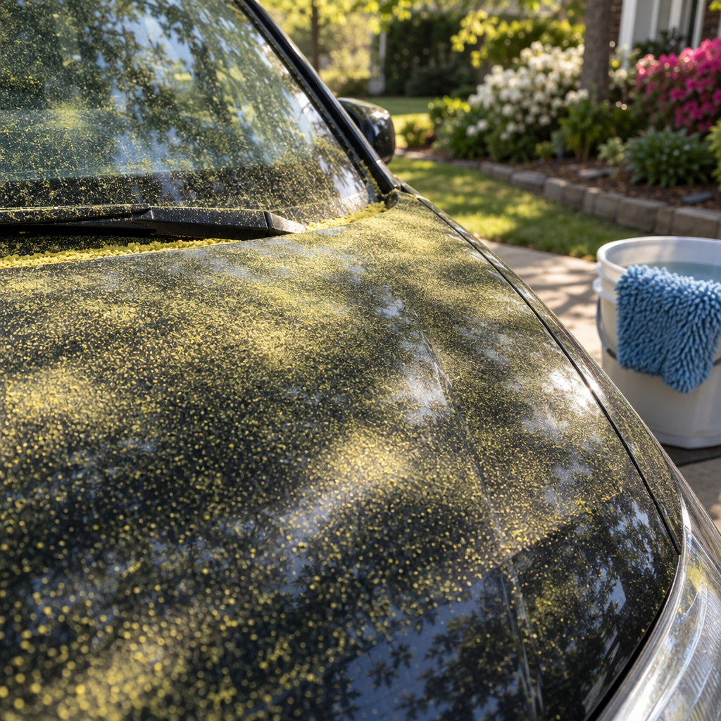 Pollen wash and car detailing
