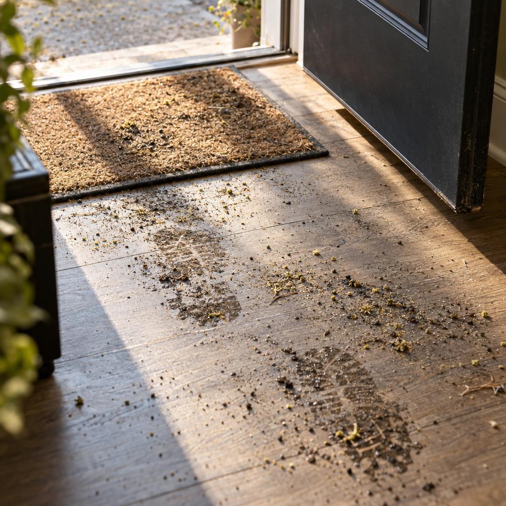 Spring office floor cleaning