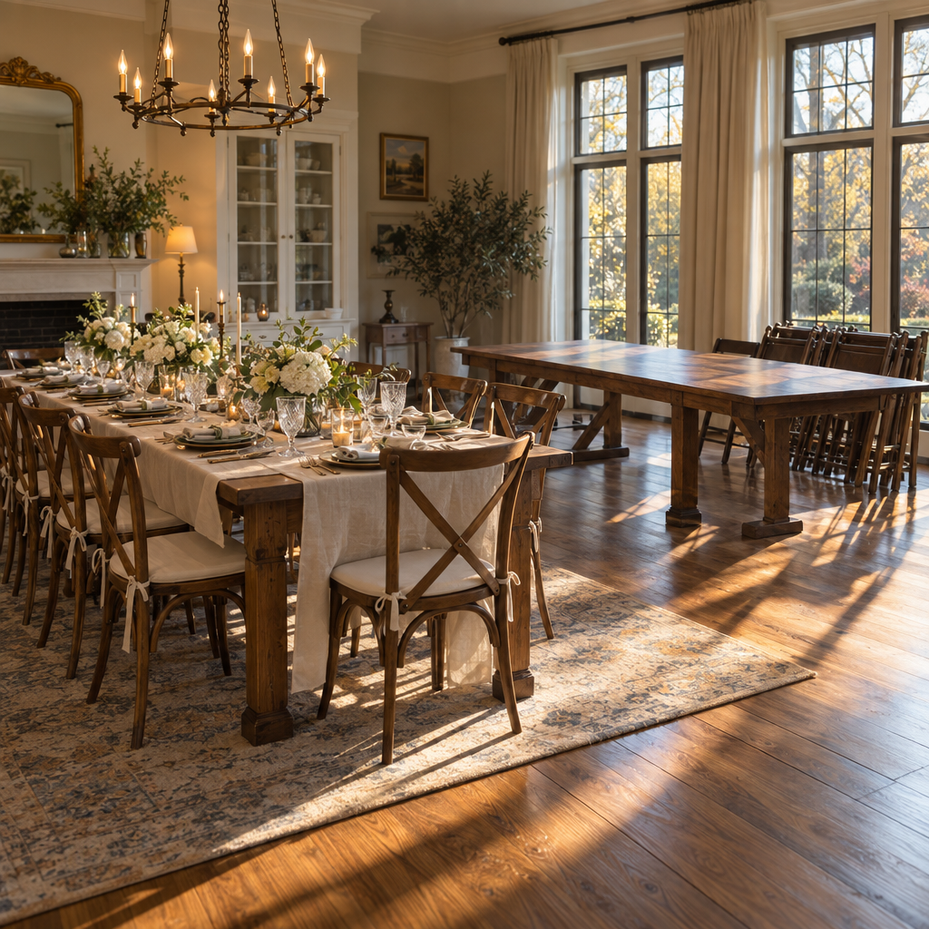 Party decorating and setup