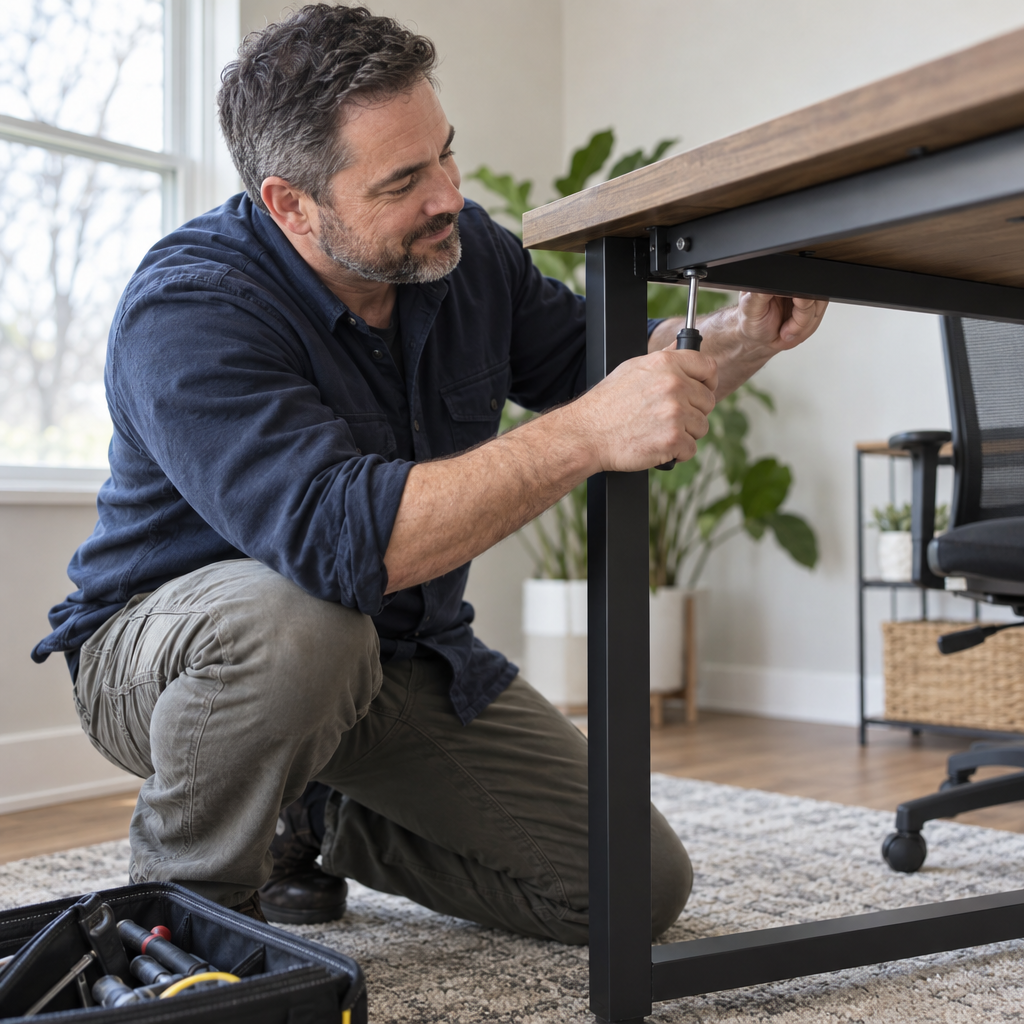 Licensed and insured desk assembly