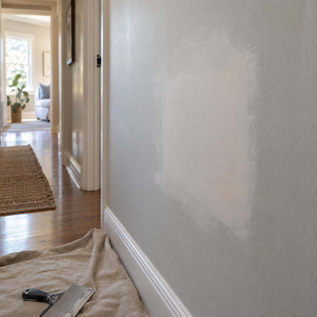 Drywall holes patched