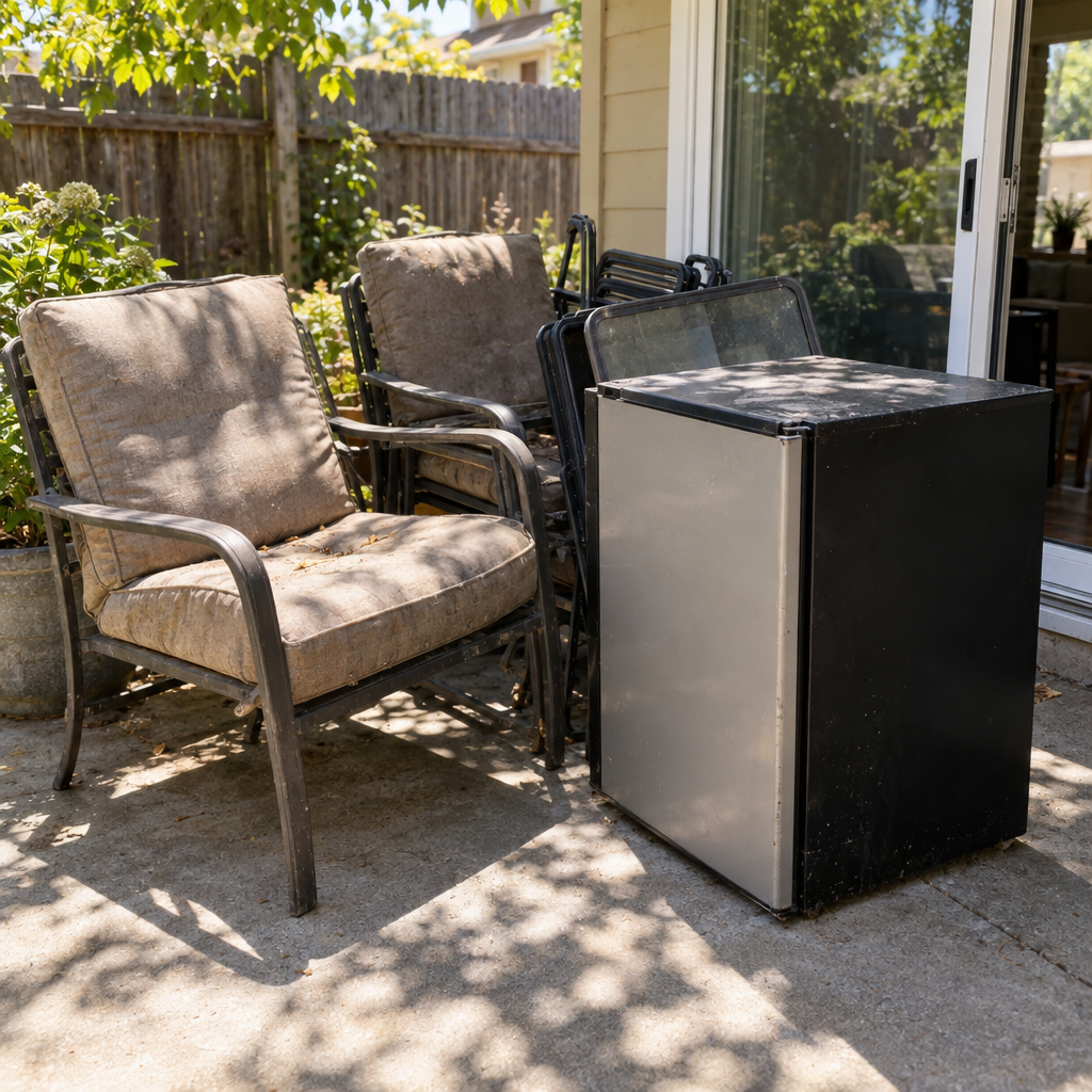 Summer patio furniture haul-away