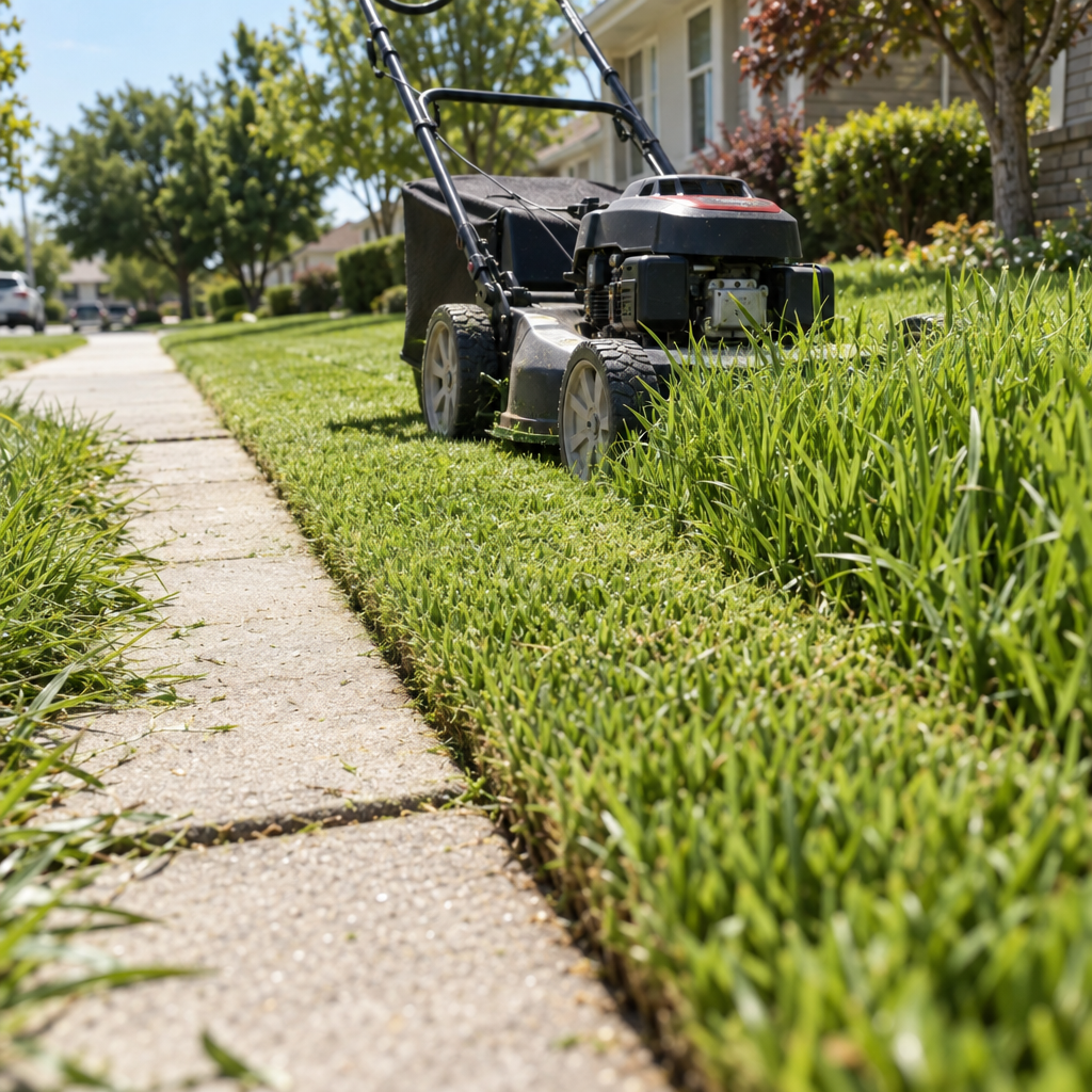 Overgrown lawns cut and edged