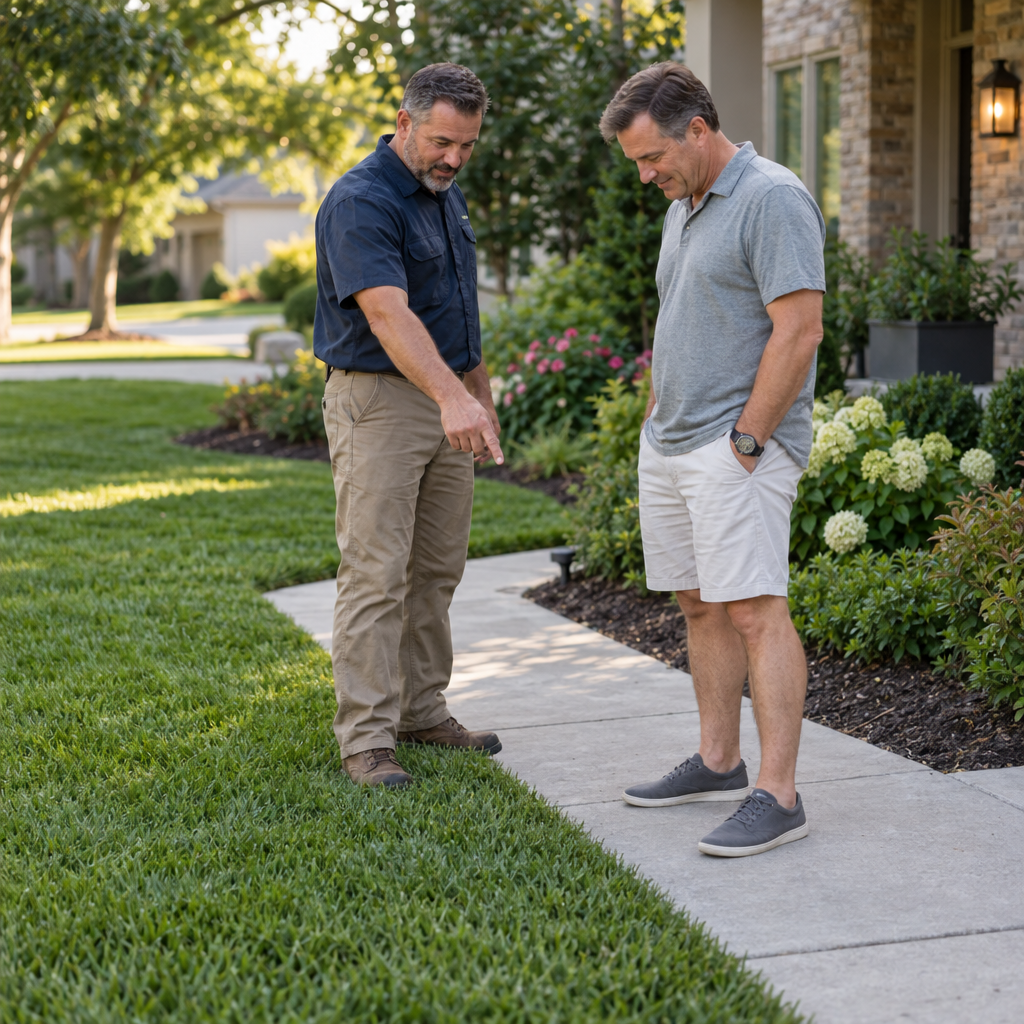Lawn mowing and edging