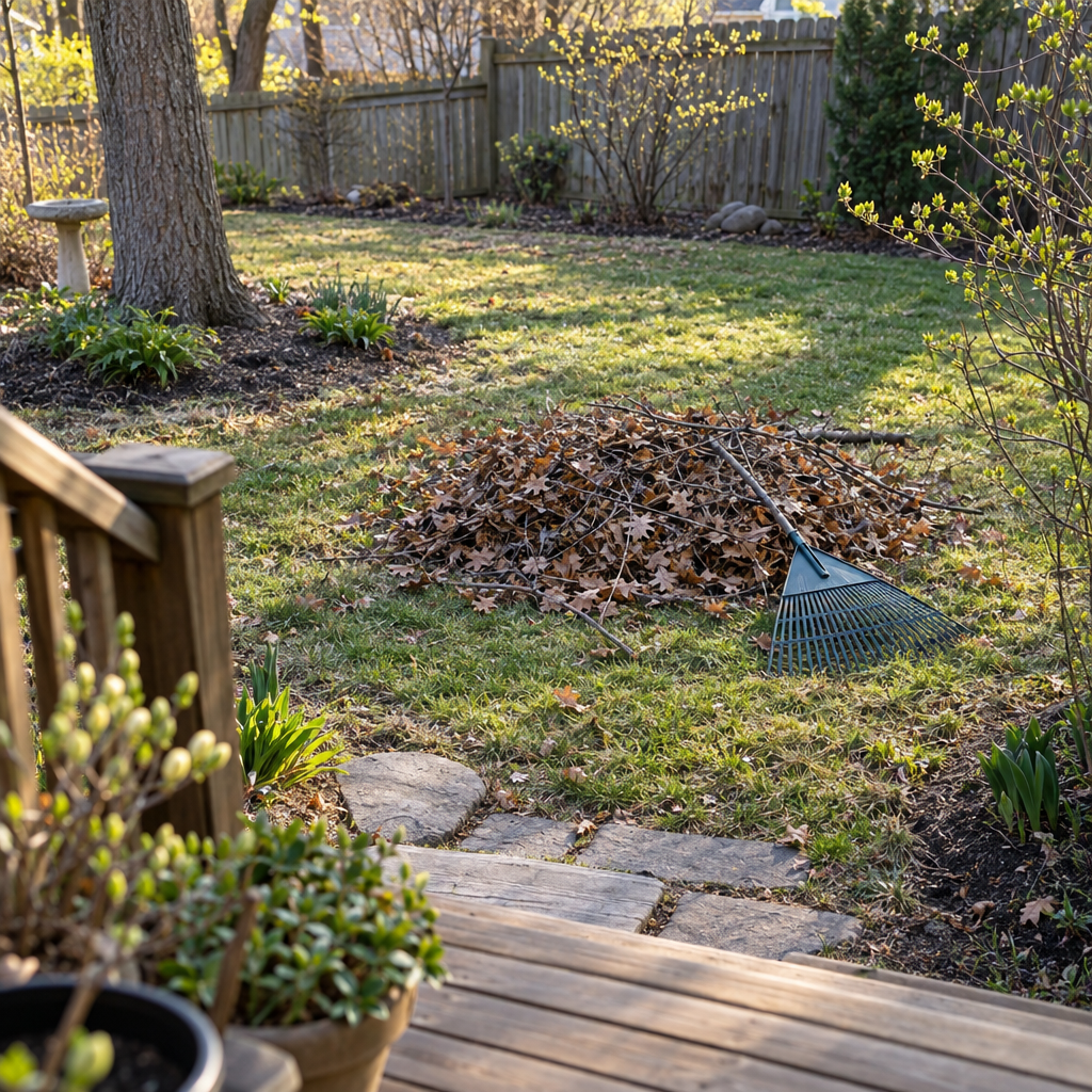 Spring leaf and yard cleanup