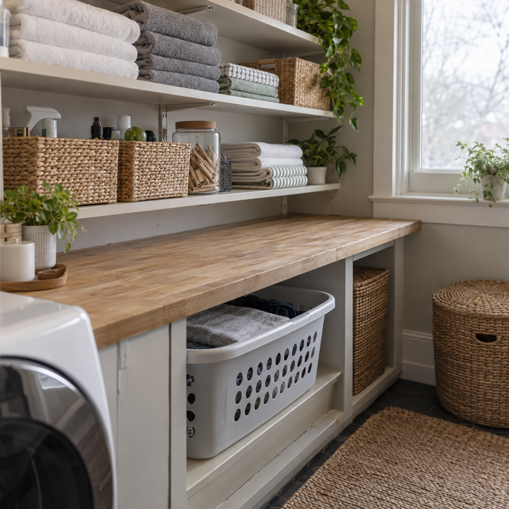Laundry room sorting and organizing