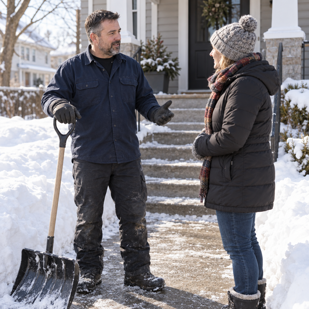 Driveway and walkway snow removal