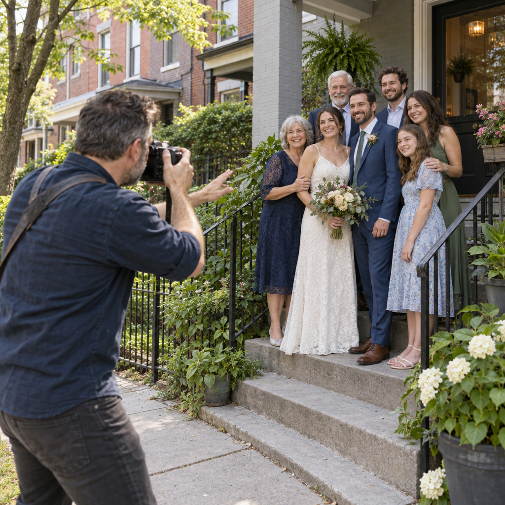 Local backyard wedding photography